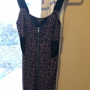 SUGARLIPS Floral Front Zip Dress